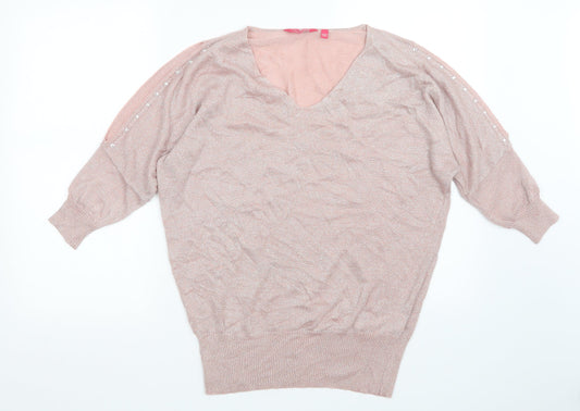Together Womens Pink   Pullover Jumper Size 16