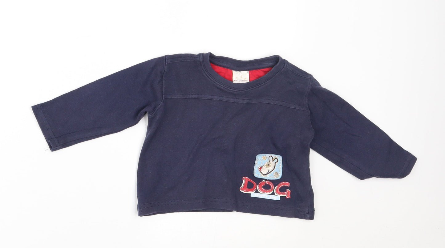 Momy mouse Baby Blue   Basic T-Shirt Size 12-18 Months