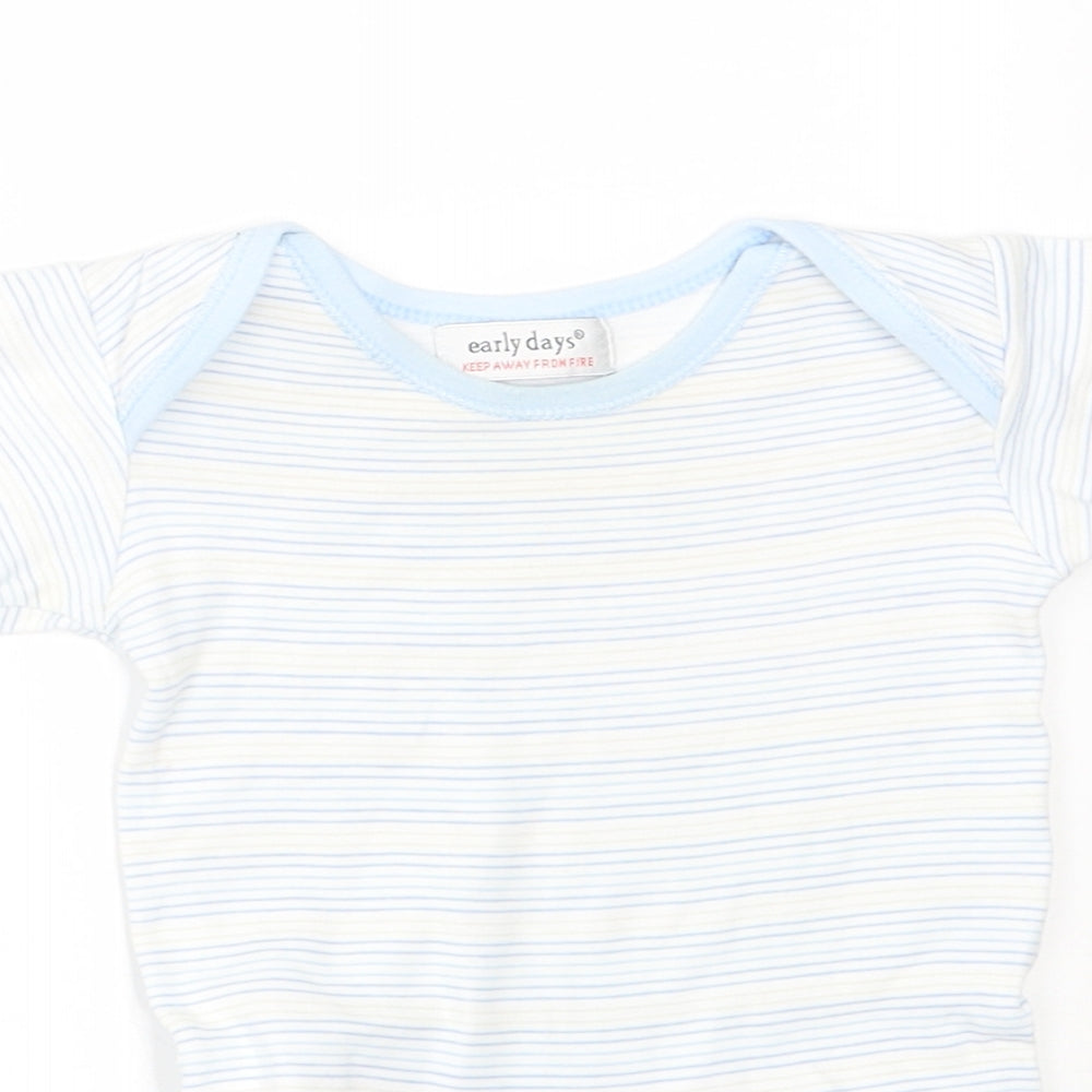 Early days Baby Blue Striped  Babygrow One-Piece Size 6-9 Months