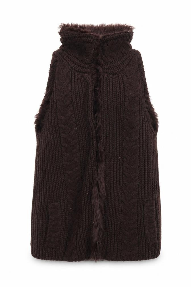 sisters Womens Brown   Gilet Coat Size M
