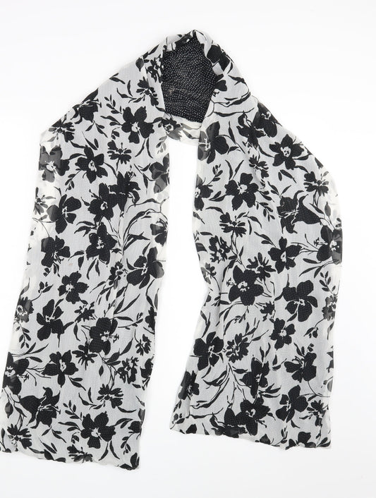 Preworn Womens Grey Floral   Scarf