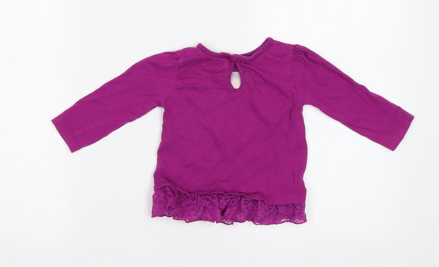 M&Co Baby Purple   Basic Blouse Size 9-12 Months  - Fox