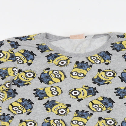 Preloved Primark Womens Grey   Pullover Sweatshirt Size XS  - Minions - Detail