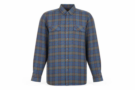 Super Champion Mens Blue Check   Button-Up Size L