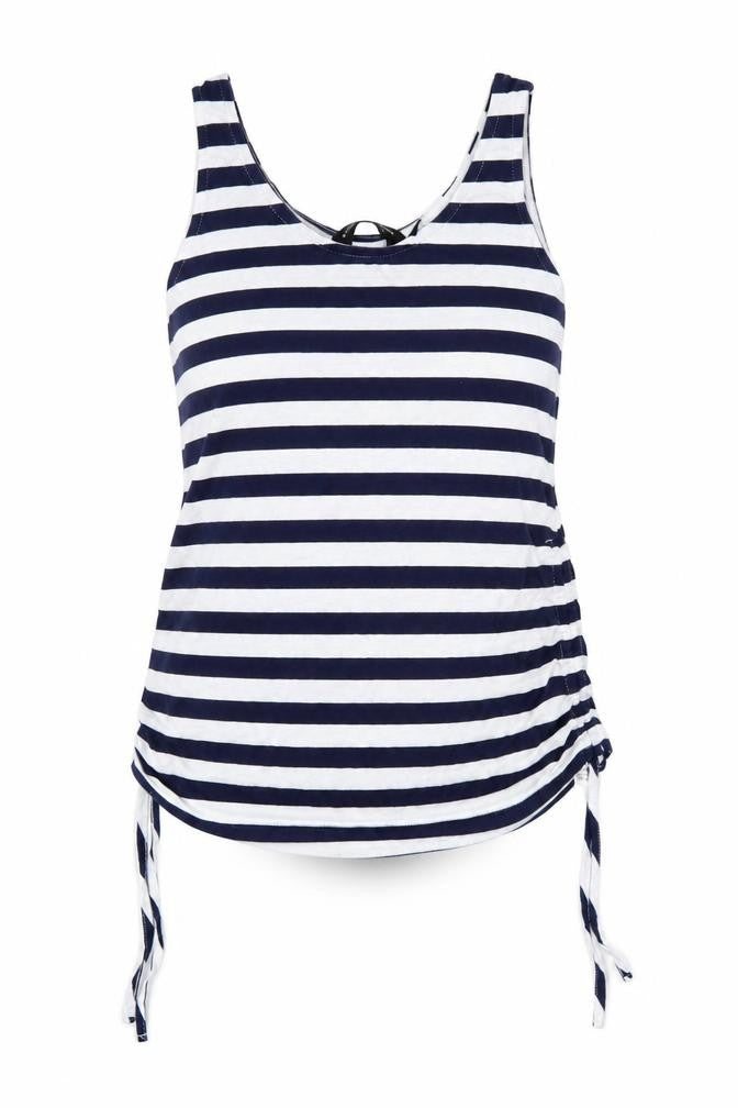 Dorothy Perkins Womens Blue Striped  Basic Tank Size 8