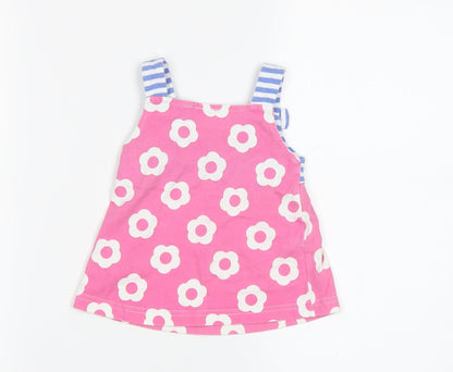 Back view of BlueZoo Baby Pink Floral A-Line, size 3-6, Months