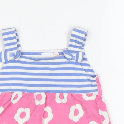 Close-up detail of BlueZoo Baby Pink Floral A-Line, size 3-6, Months