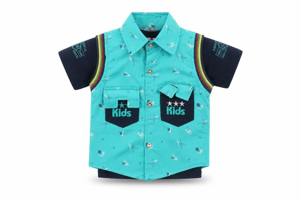 top kids Baby Blue   Basic Polo Size 0-3 Months
