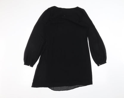 Back view of Atmosphere women’s black basic t-shirt, size UK 10