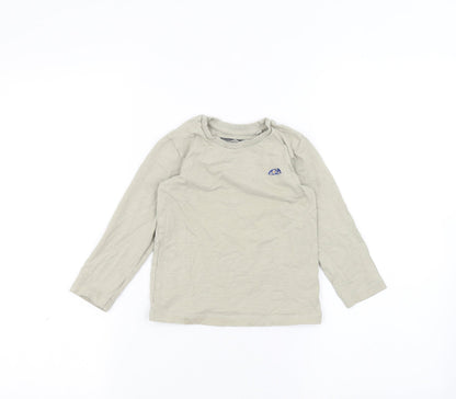 Additional front view of Next girls’ brown basic t-shirt, size 2-3, years