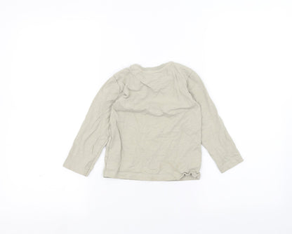 Back view of Next girls’ brown basic t-shirt, size 2-3, years