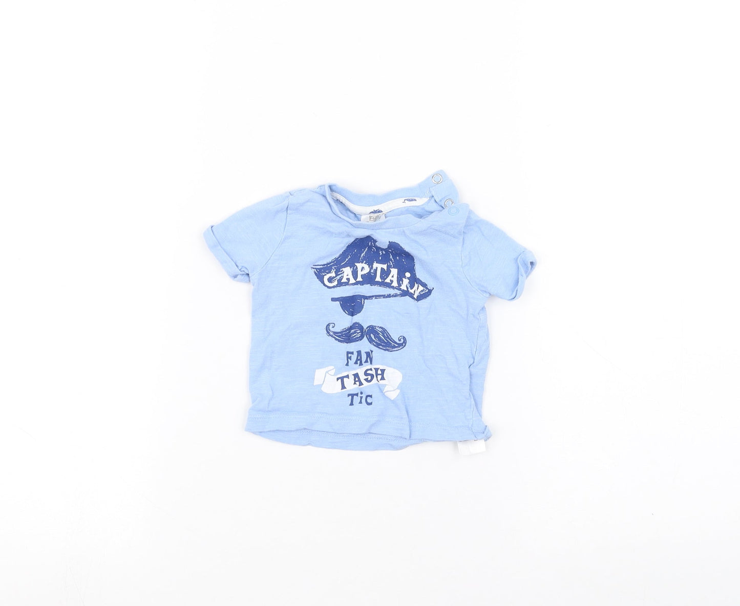 F&F Baby Blue   Basic T-Shirt Size 0-3 Months