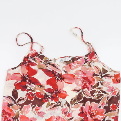 Preloved Primark Womens White Floral  Basic Blouse Size M - Detail
