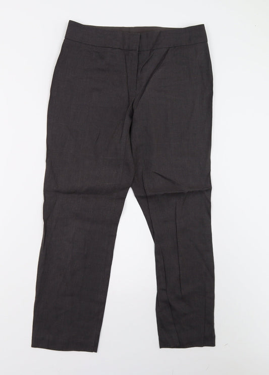 M&S Womens Grey   Trousers  Size 10 L26 in - Short