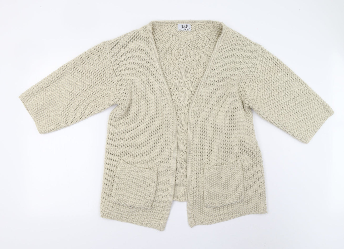 Urban Mist Womens Beige  Knit Cardigan Jumper Size L
