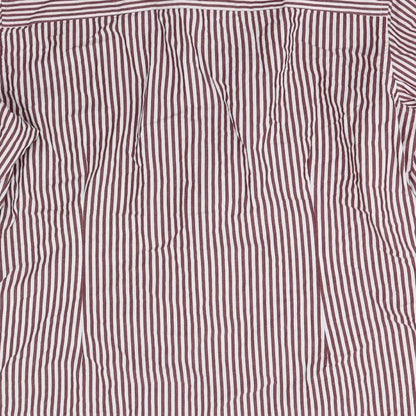 Matalan Mens Red Striped   Button-Up Size 16.5