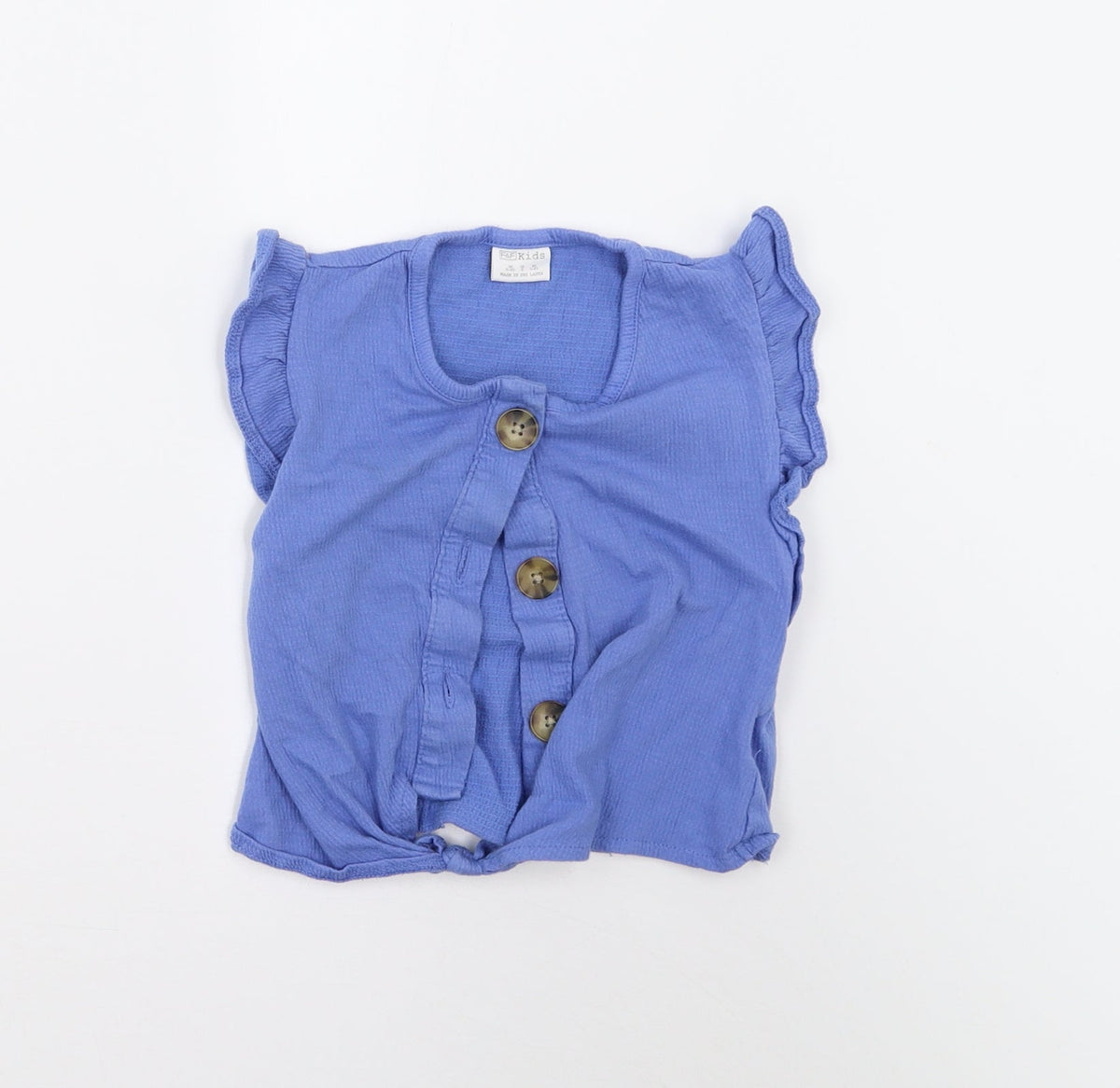 F&F Girls Blue   Basic Blouse Size 5-6 Years