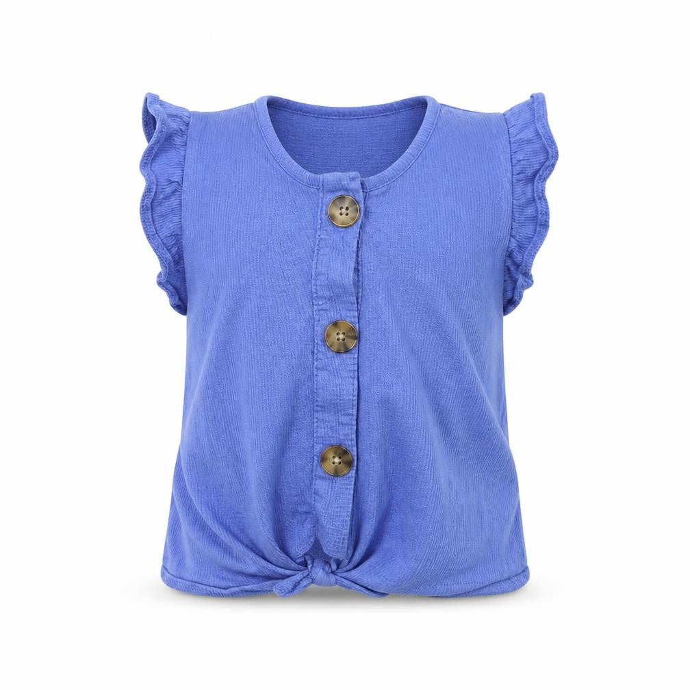 F&F Girls Blue   Basic Blouse Size 5-6 Years