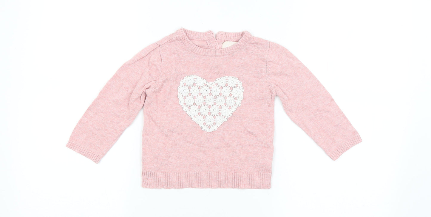 Young Dimension Girls Pink   Cardigan Jumper Size 12-18 Months
