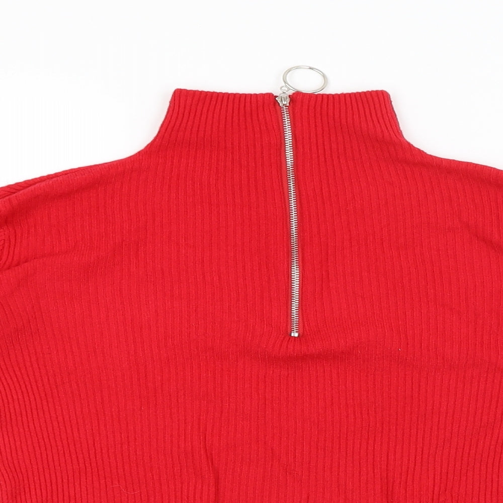 CHERRY KOKO Womens Red   Full Zip Jumper Size S