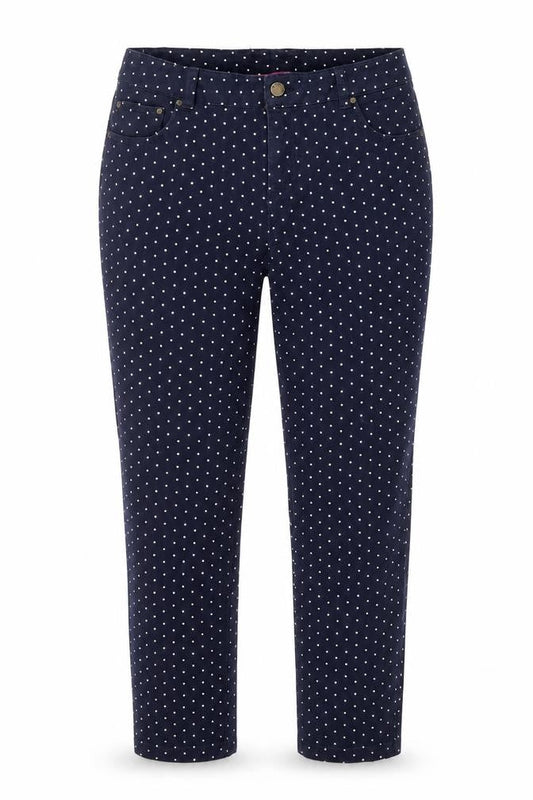 Womens Blue Polka Dot Denim Skinny Jeans Size 8 L26 in