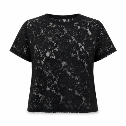 Front view of Atmosphere women’s black floral basic blouse, size UK 12