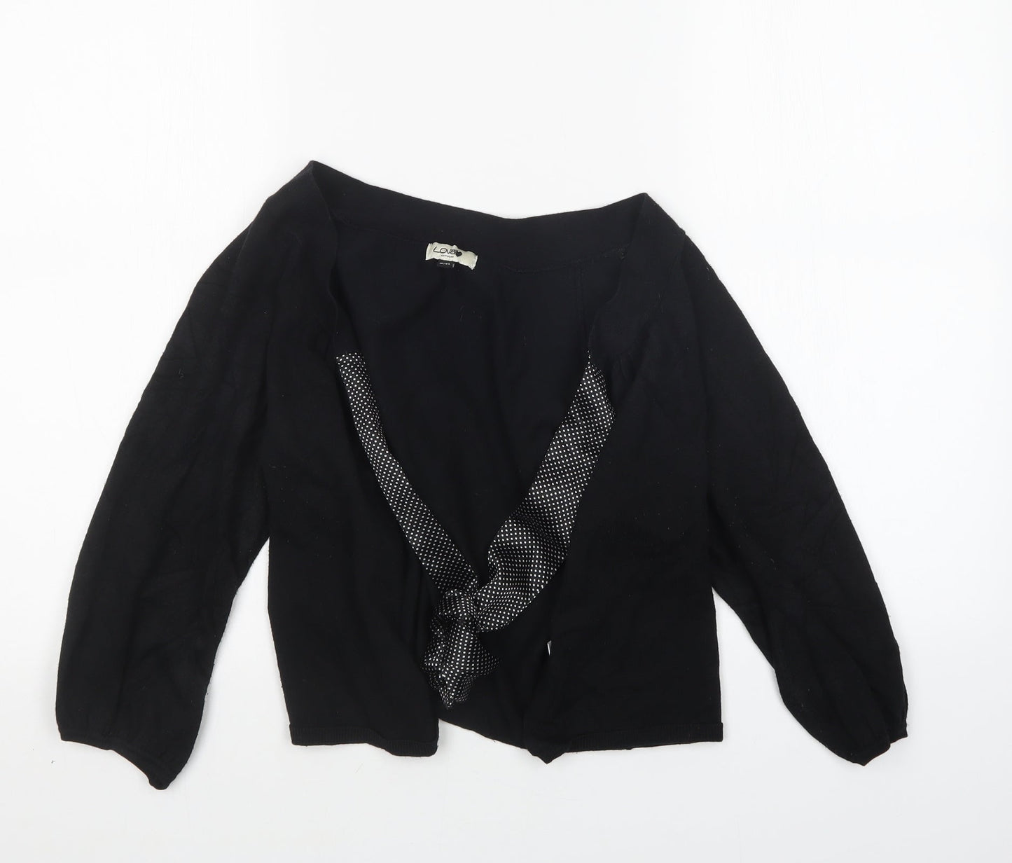 Love  Womens Black  Knit Cardigan Jumper Size 16