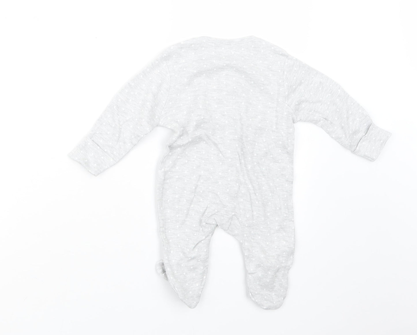 Pure Baby Boys Grey Geometric  Babydoll One Piece Size 3-6 Months