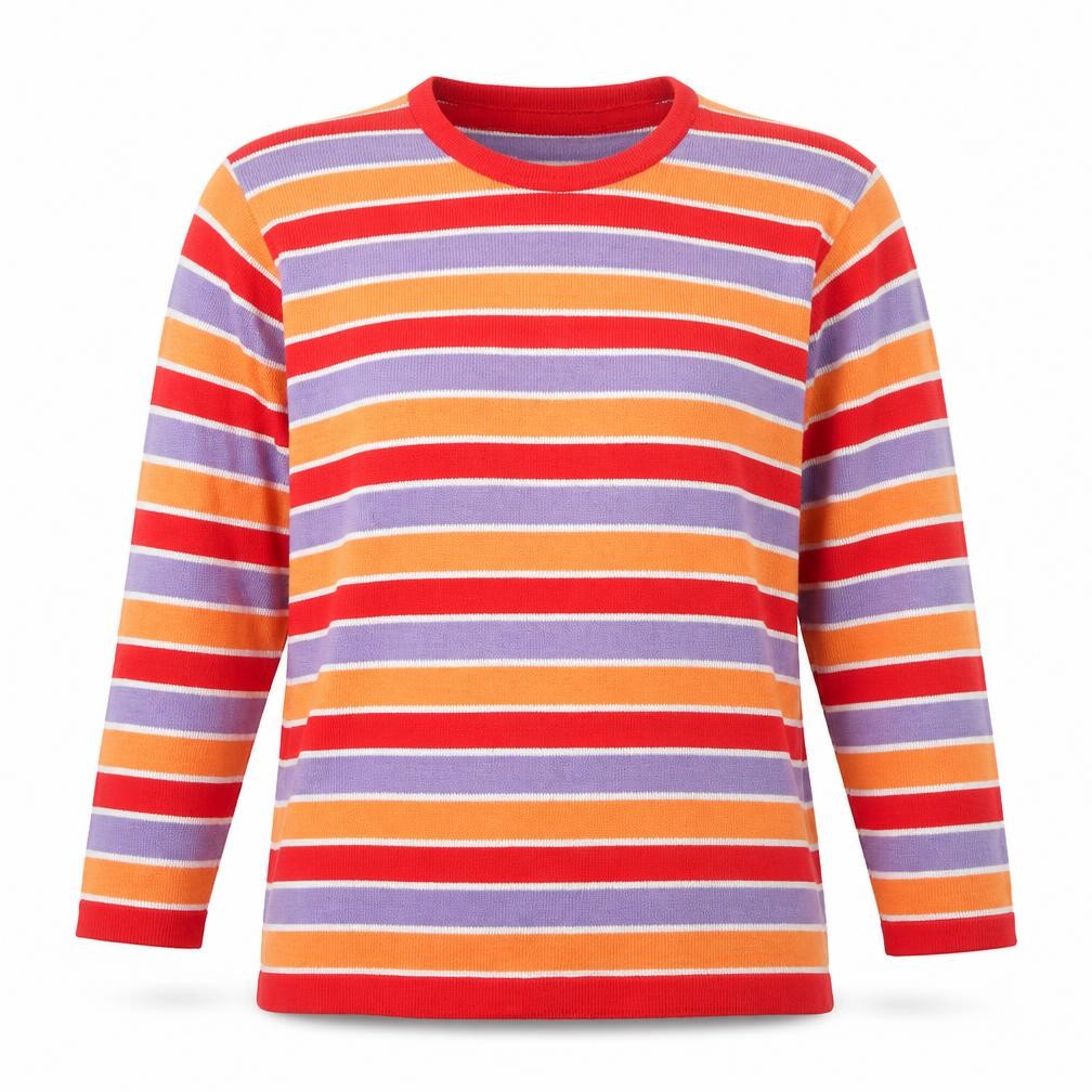 monari Womens Red Striped  Pullover Jumper Size 8