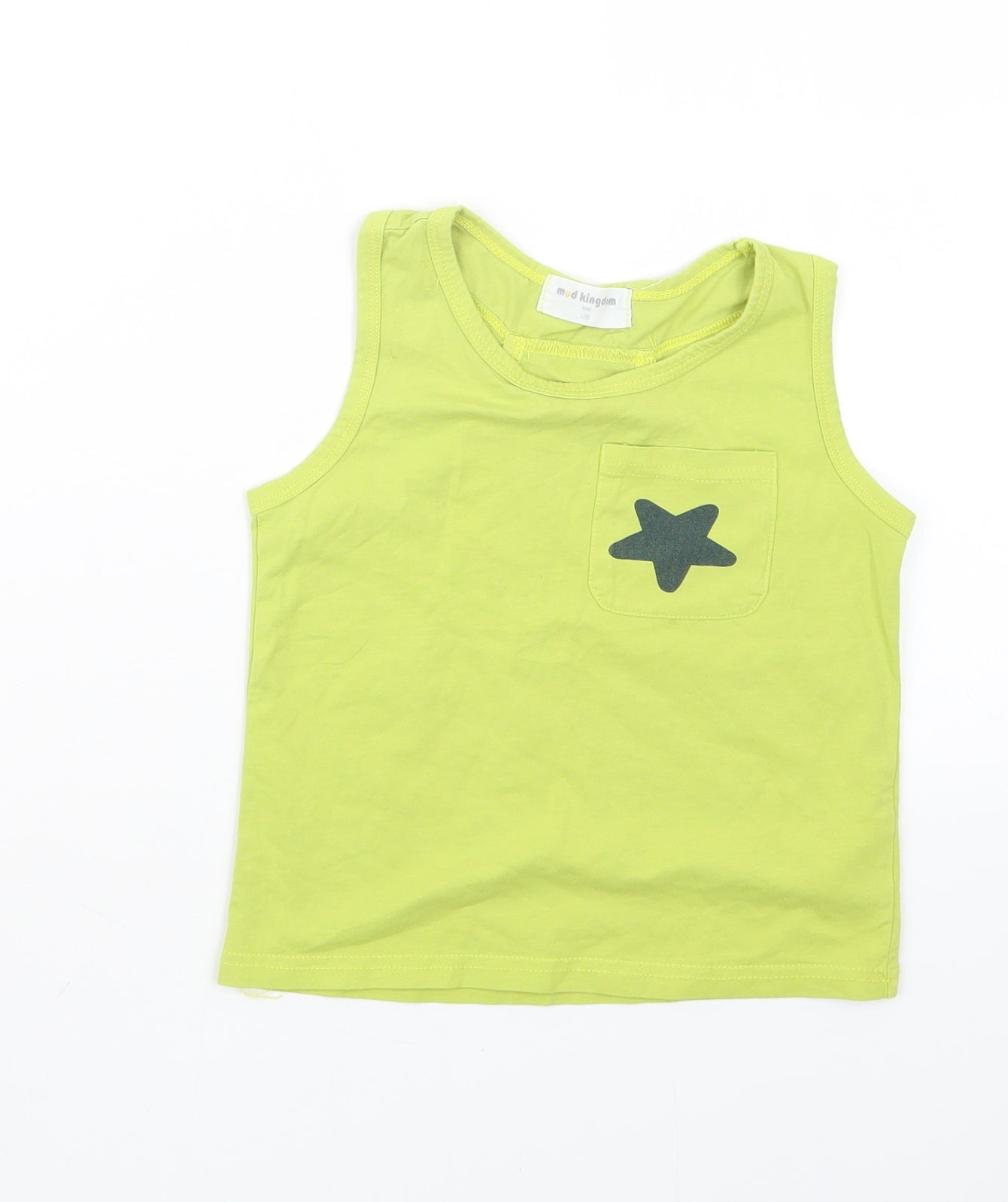 mud kingdom Girls Green   Basic Tank Size 6-7 Years