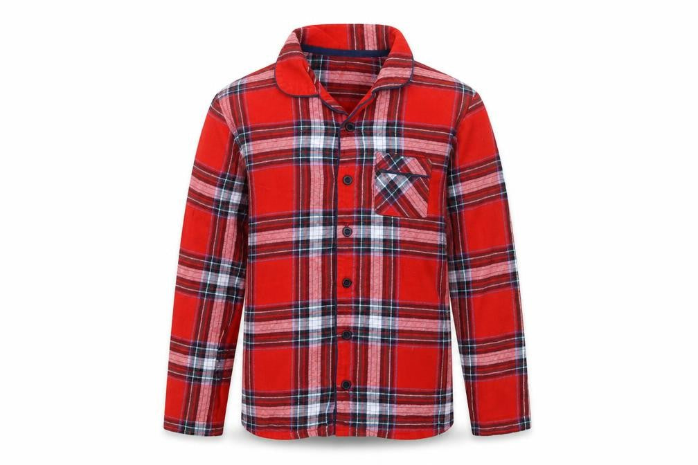Nutmeg Girls Red Check  Top Pyjama Top Size 9-10 Years