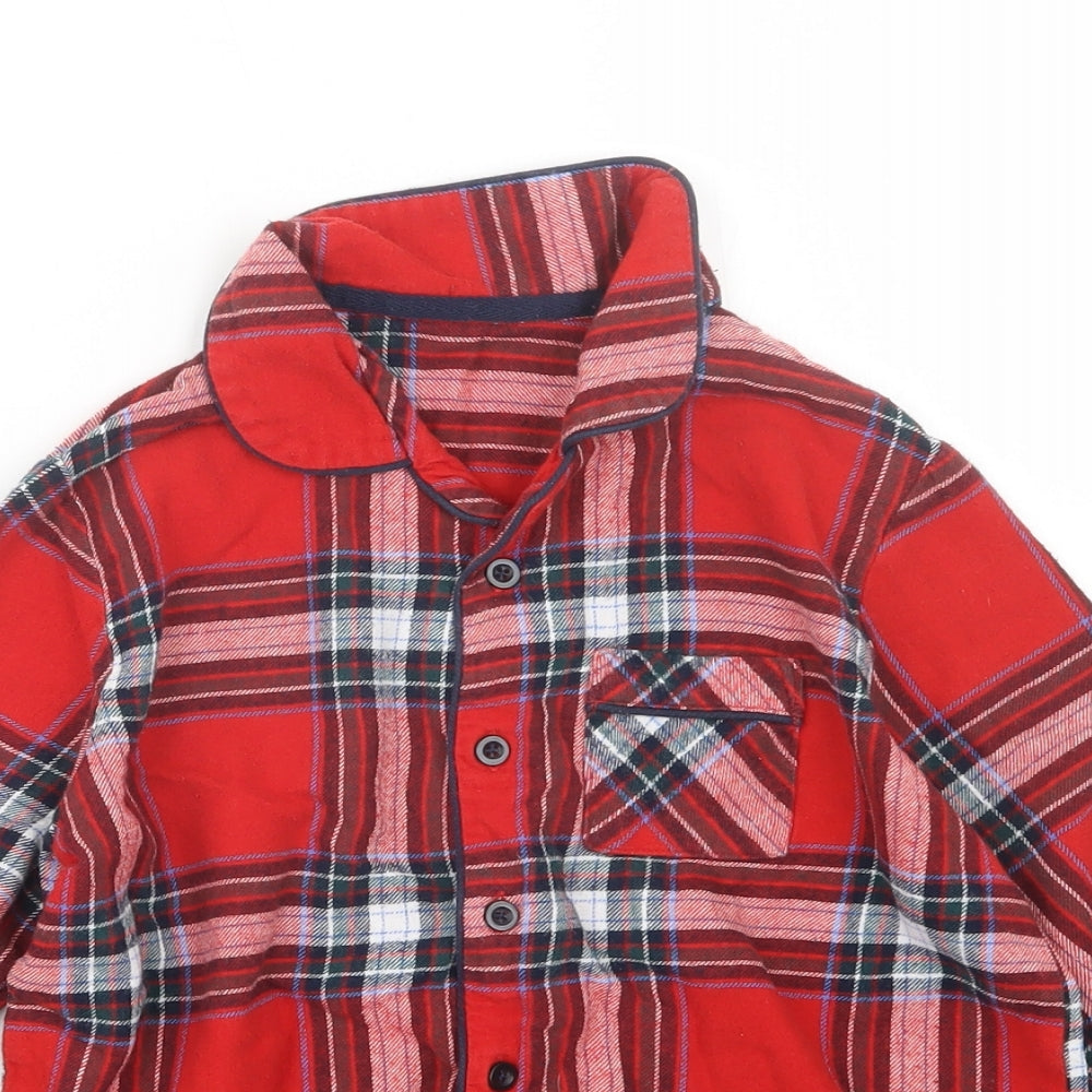 Nutmeg Girls Red Check  Top Pyjama Top Size 9-10 Years