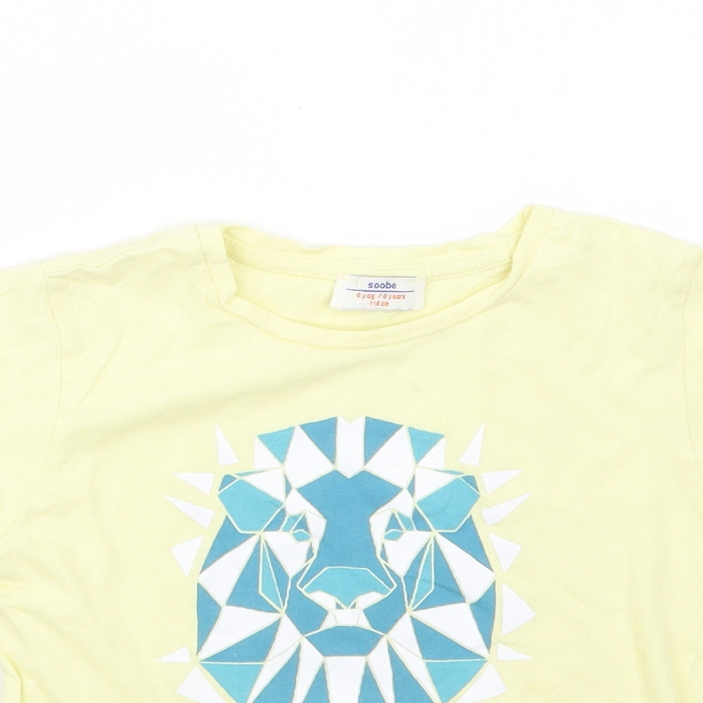 SOOBE Boys Yellow   Basic T-Shirt Size 6 Years