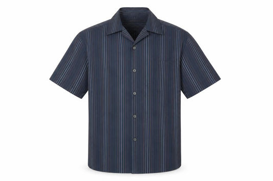 Springfield Mens Blue Striped   Button-Up Size L