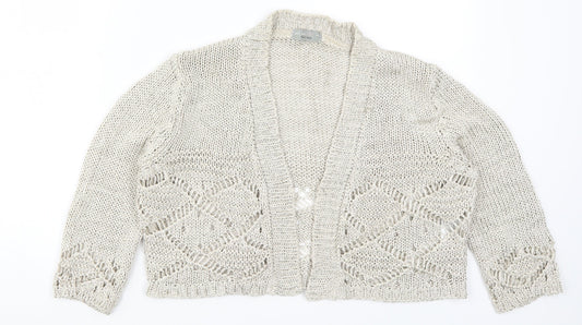 Per Una Womens Beige  Knit Cardigan Jumper Size M