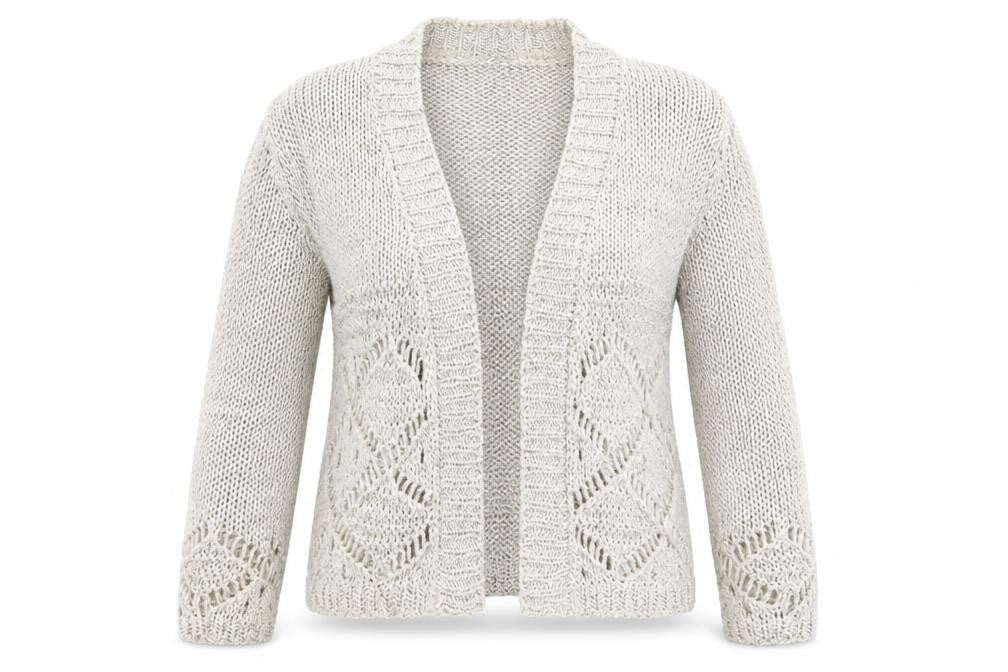 Per Una Womens Beige  Knit Cardigan Jumper Size M