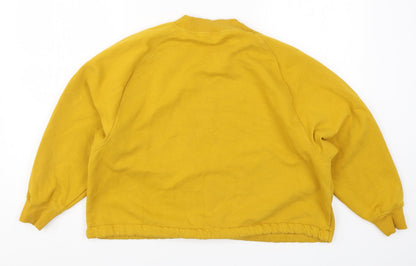F&F Womens Yellow   Pullover Sweatshirt Size 10