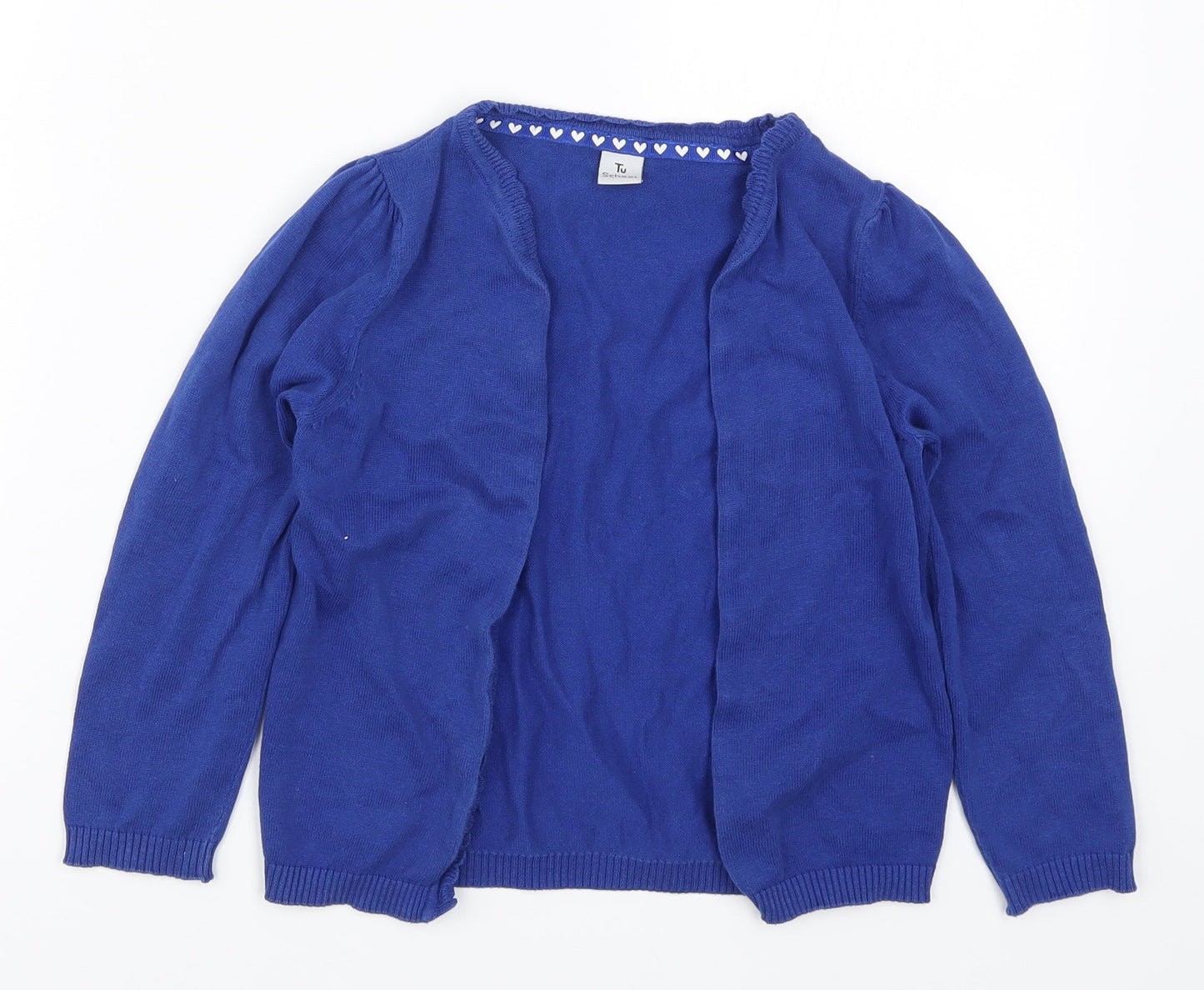 TU Girls Blue  Knit Cardigan Jumper Size 6 Years