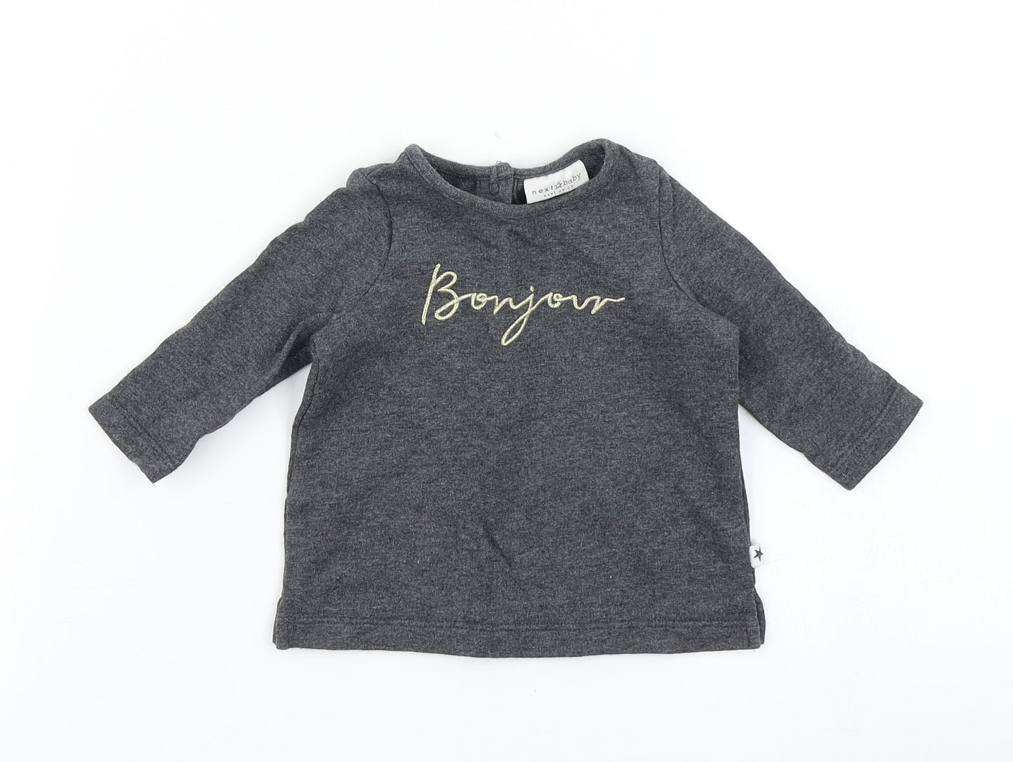 NEXT Girls Grey   Basic T-Shirt Size 0-3 Months