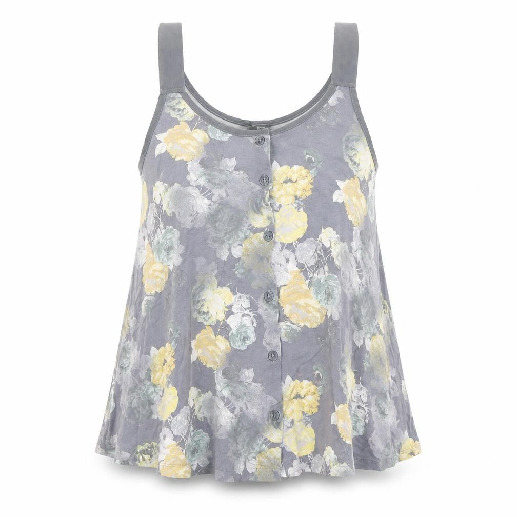 NEXT Womens Grey Floral  Basic Tank Size 12