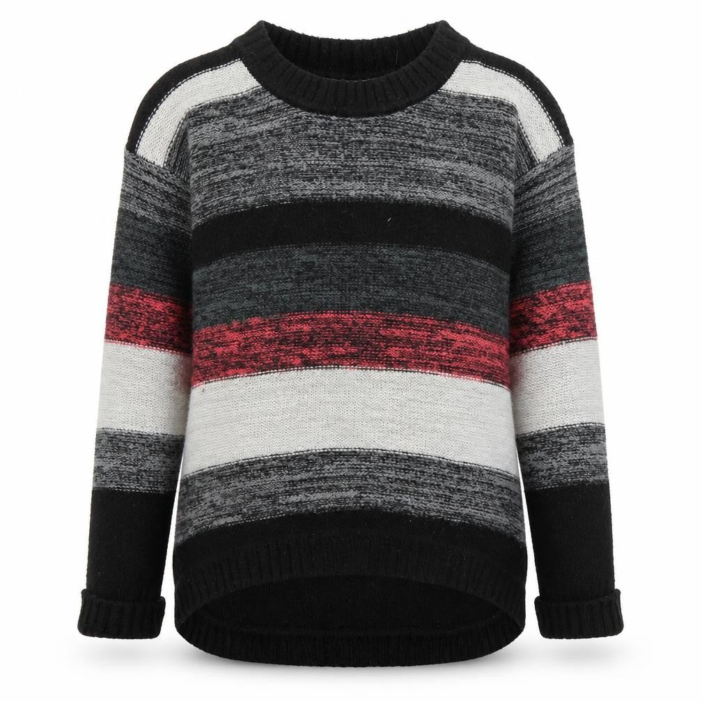 Atmosphere Womens Black Striped Knit Pullover Jumper Size S