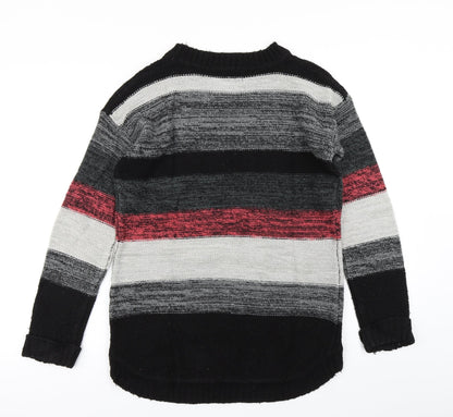 Back view of Atmosphere women’s black striped knit jumper, size S
