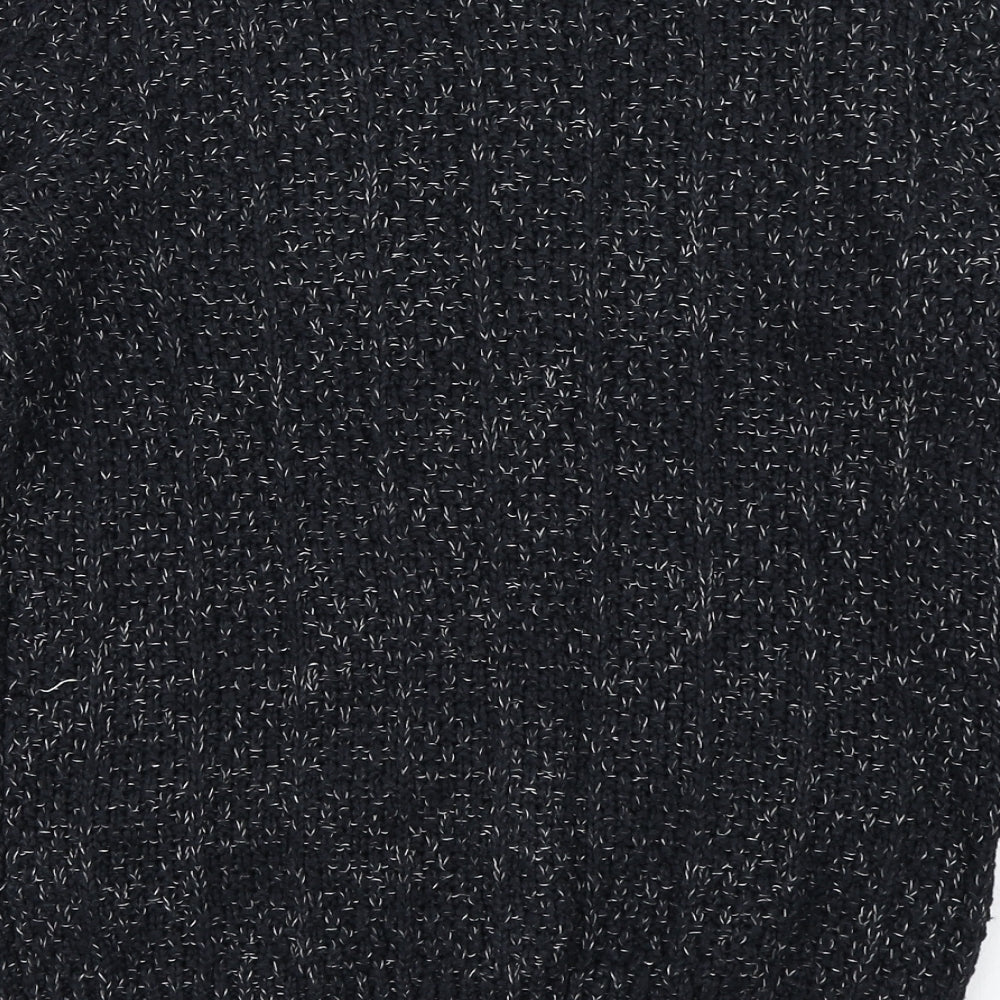 Papaya Womens Black  Knit Pullover Jumper Size S