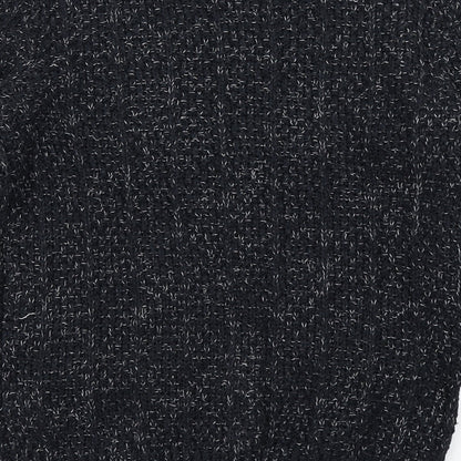 Brand and care label for Papaya women’s black knit jumper, size S