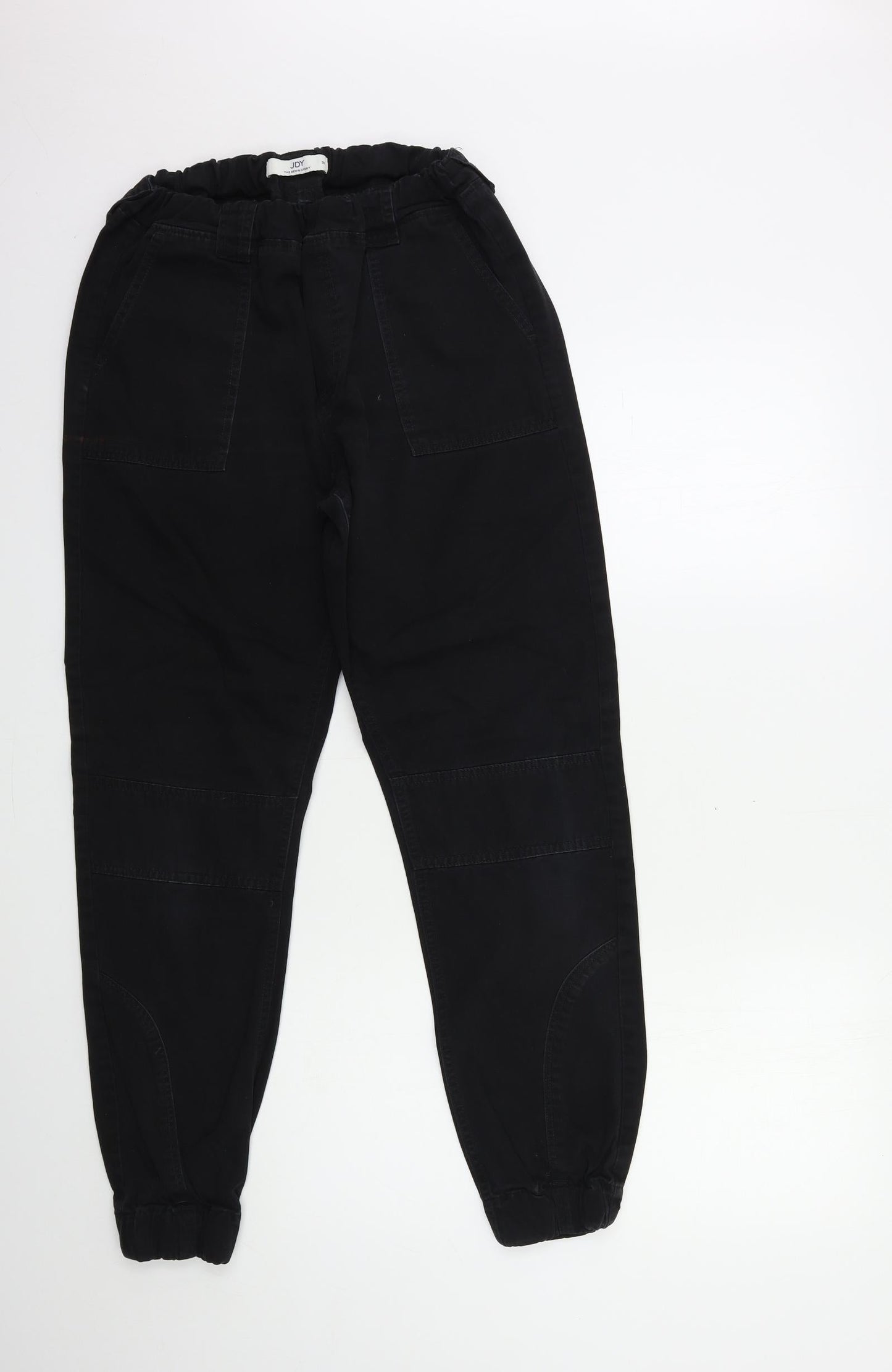 JDY Womens Black  Denim Tapered Jeans Size 10 L28 in
