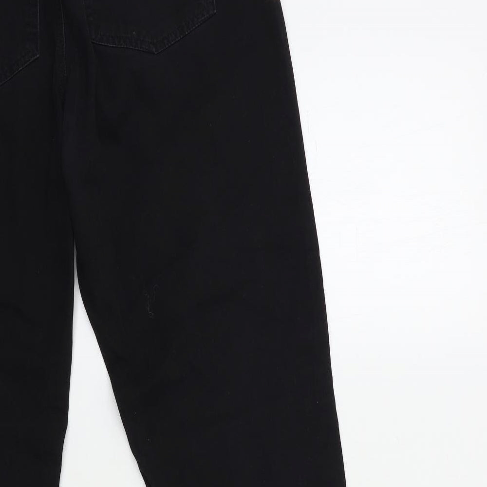 JDY Womens Black  Denim Tapered Jeans Size 10 L28 in