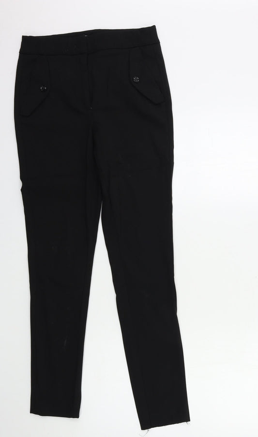 H&M Womens Black   Trousers  Size 8 L28 in