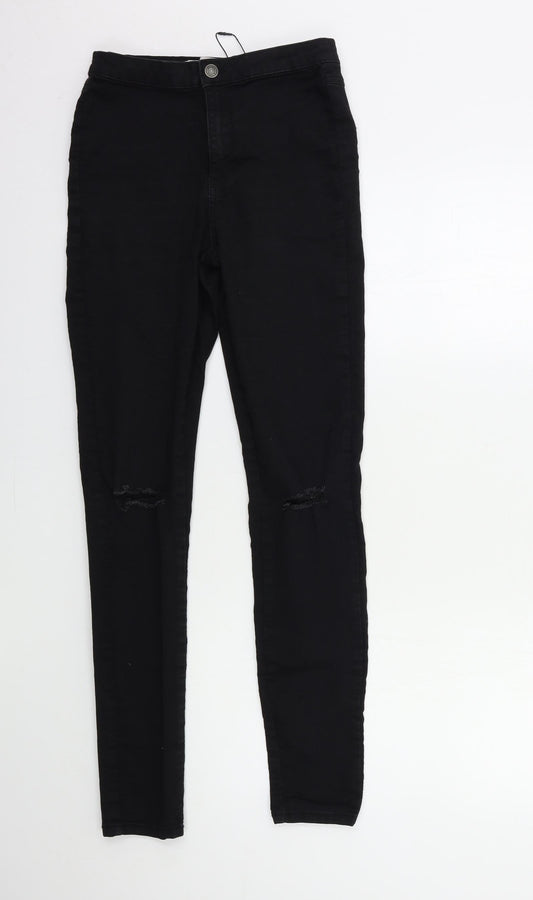 Denim & Co. Womens Black  Denim Skinny Jeans Size 10 L30 in