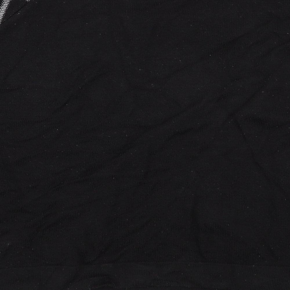 Sparkle & Fade Womens Black Geometric  Pullover Jumper Size L