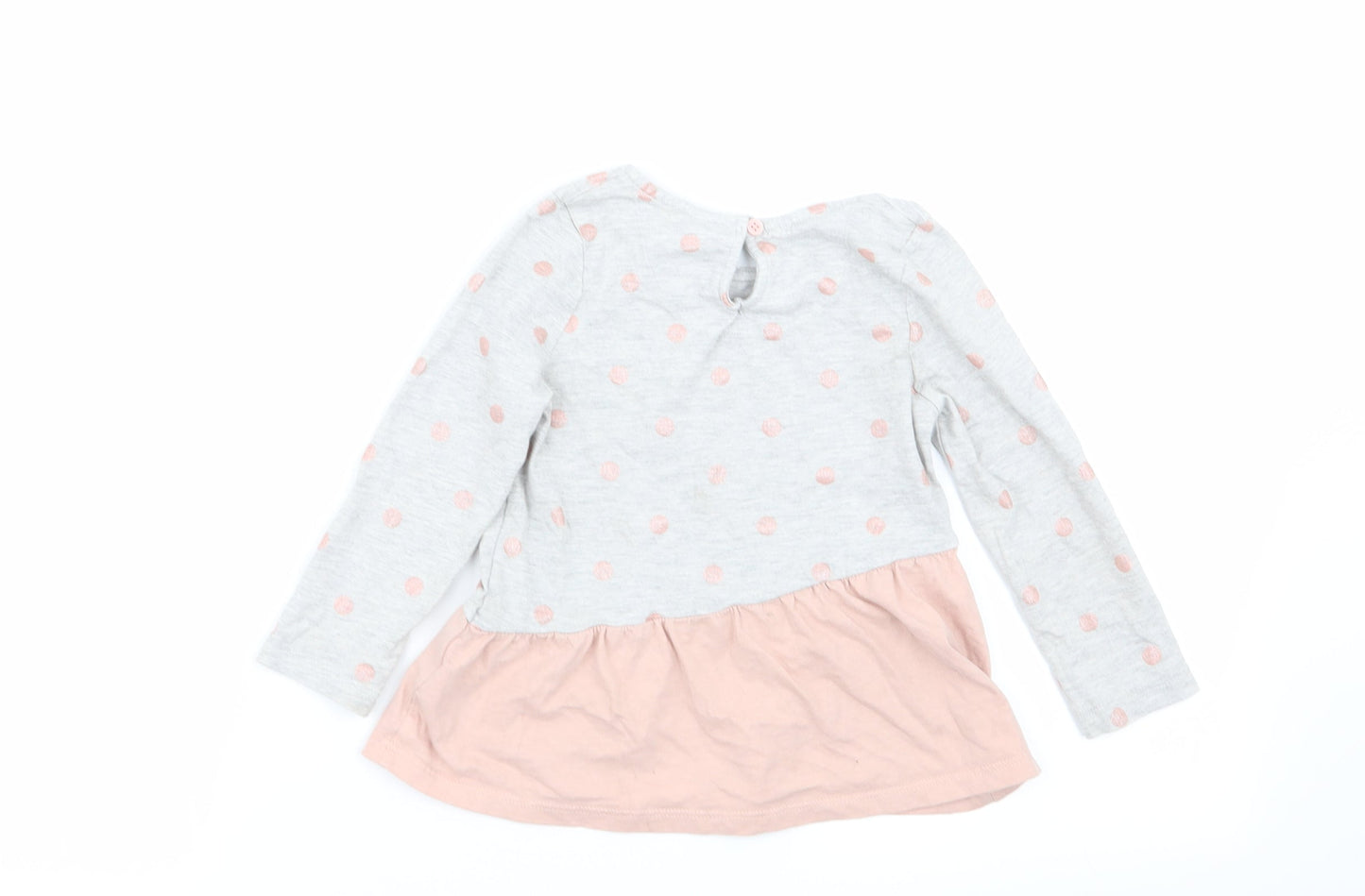 TU Girls Multicoloured Polka Dot  Basic T-Shirt Size 2-3 Years